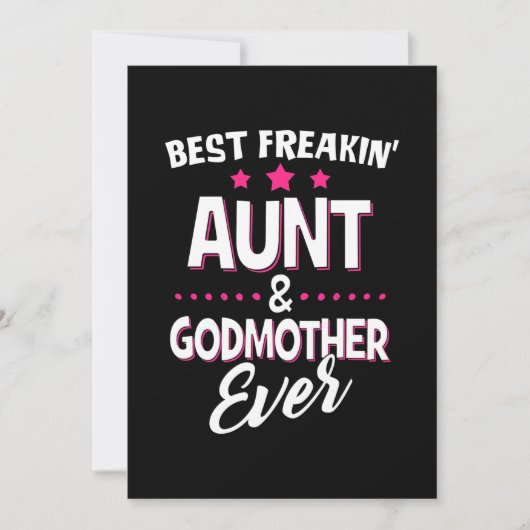 Beste Freakin Tante und Godmutter je Save The Date (Vorderseite)