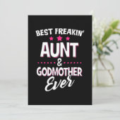 Beste Freakin Tante und Godmutter je Save The Date (Stehend Vorderseite)