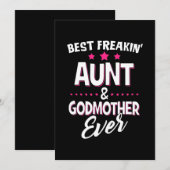 Beste Freakin Tante und Godmutter je Save The Date (Vorne/Hinten)
