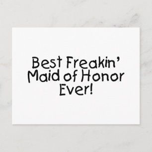 Beste Freakin Trauzeugin je Hochzeit Postkarte