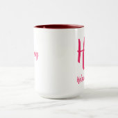 Beste Freaking Mama je | Monogramm der rosa Mama Tasse (Zentrum)