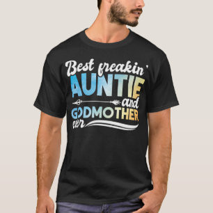 Beste Freakin'ttie and Godmutter je Wasserfarbe T-Shirt
