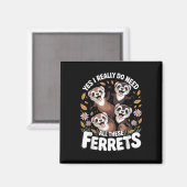 Beste Frettchen-Kunst für Männer Frauen Kinder Fre Magnet (Vorderseite/Rückseite)
