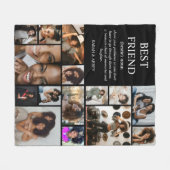 Beste-Freund-Definition-Fotocollage Fleecedecke (Vorderseite (Horizontal))