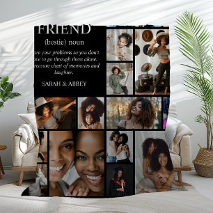 Beste-Freund-Definition-Fotocollage Fleecedecke