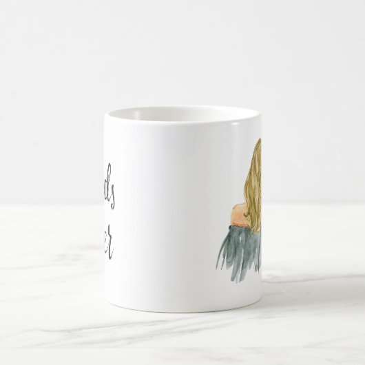Beste Freund-Geschenk-Mode-illustrierte Tasse (Mittel)