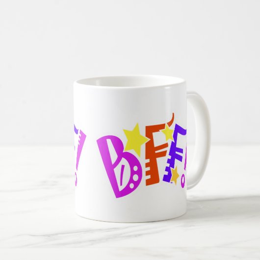 Beste Freund-Getränk-Waren Kaffeetasse (VorderseiteRechts)