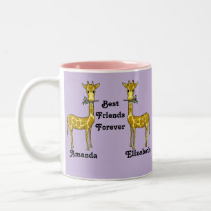 Beste Freund-Giraffen-Tasse Zweifarbige Tasse