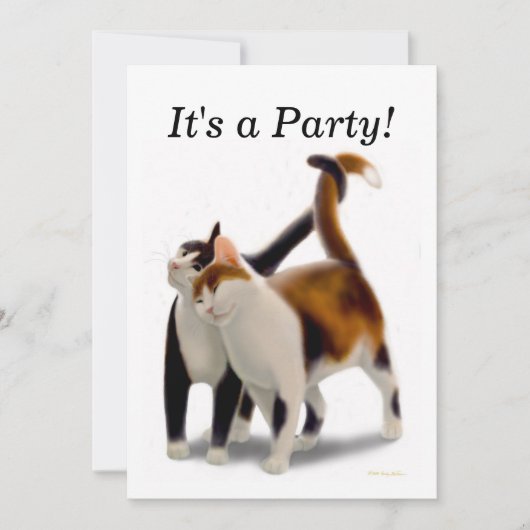 Beste Freund-Katzen-Party Einladung (Vorderseite)