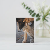 Beste Freund-Katzen-u. Schäferhund-Visitenkarten Visitenkarte (Stehend Vorderseite)