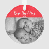 Beste Freund-neugeborener Ornament (Rückseite)