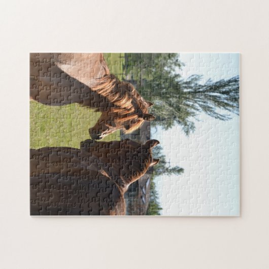 Beste Freund-Pferde Puzzle (Horizontal)
