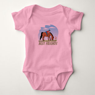 Beste Freund-Reiter-Säugling Baby Strampler
