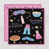 Beste Freund-Schlummer-PartySleepover Einladung (Vorne/Hinten)