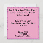 Beste Freund-Schlummer-PartySleepover Einladung (Rückseite)