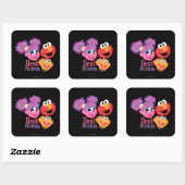 Beste Freund-Sesame Street Quadratischer Aufkleber (Blatt)