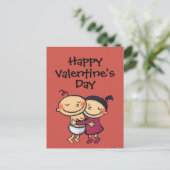 Beste Freund-Umarmen Feiertagspostkarte (Stehend Vorderseite)