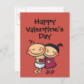 Beste Freund-Umarmen Feiertagspostkarte (Vorne/Hinten)