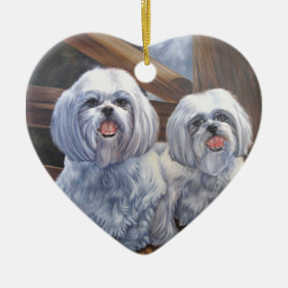 Beste Freund-Verzierung Keramikornament