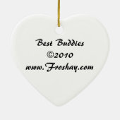 Beste Freund-Verzierung Keramikornament (Hinten)