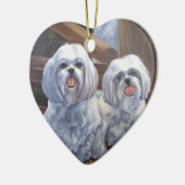 Beste Freund-Verzierung Keramikornament (Links)