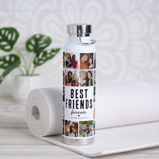 Beste Freunde 26 FotoCollage Trinkflasche (Yoga)