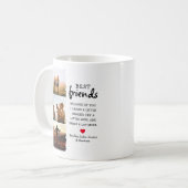 Beste Freunde 3 Foto-Collage und Zitat Kaffeetasse (Vorderseite Links)