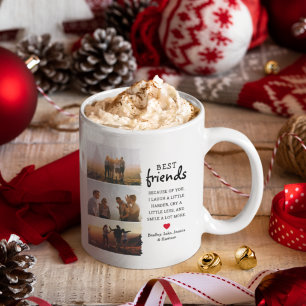 Beste Freunde 3 Foto-Collage & Zitat Kaffeetasse