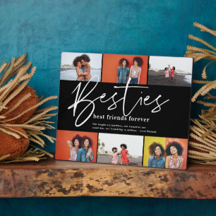 Beste Freunde 6 Foto-Collage-Geschenktafel Fotoplatte
