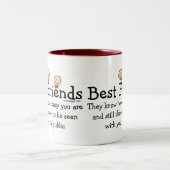 Beste Freunde (beide Seiten) Zweifarbige Tasse (Mittel)