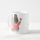 Beste Freunde Benutzerdefinierte beste Freundinnen Kaffeetasse (Vorderseite Links)