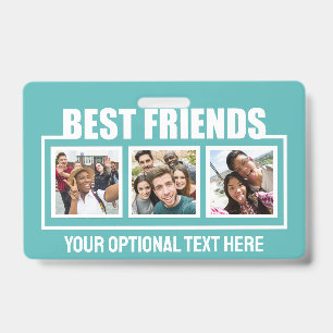 Beste Freunde benutzerdefinierte Fotos, Text & Far Ausweis