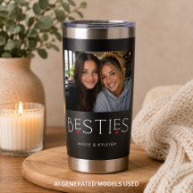 Beste Freunde Bestie Herz-Typografie Schwarzes Fot