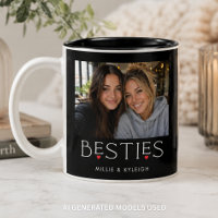 Beste Freunde Bestie Herz-Typografie Schwarzes Fot