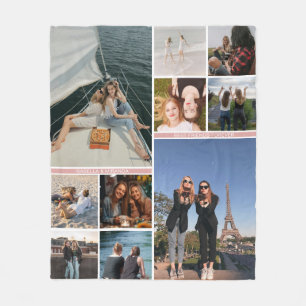 Beste Freunde Besties 10 Foto-Collage Fleecedecke