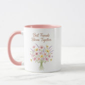 Beste Freunde blühen gemeinsam - Florales Geburtst Tasse (Links)