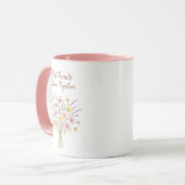 Beste Freunde blühen gemeinsam - Florales Geburtst Tasse (Vorderseite Links)