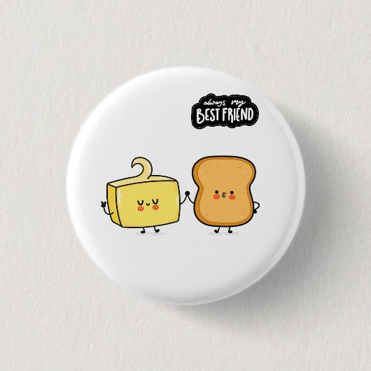 Beste Freunde Brot und Butter Button (Vorderseite)