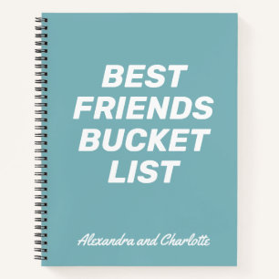 Beste Freunde Bucket List Einfach Personalisiert B Notizblock