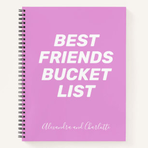 Beste Freunde Bucket List Einfach Personalisiert R Notizblock