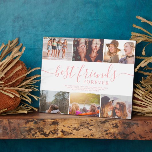 Beste Freunde cooles Skript Pink 6 Foto Collage Gr Fotoplatte (Seite)