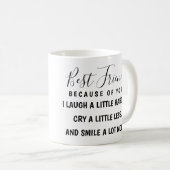 Beste Freunde Custom Haar BFF Besties Freundschaft Kaffeetasse (VorderseiteRechts)