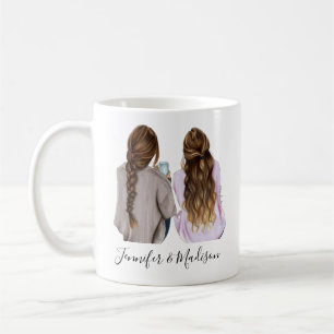 Beste Freunde Custom Haar BFF Besties Freundschaft Kaffeetasse