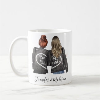 Beste Freunde Custom Haar BFF Besties Freundschaft Kaffeetasse