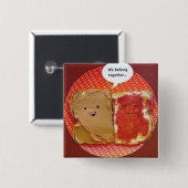 beste Freunde des Erdnussbutter-Gelees Button (Vorne & Hinten)