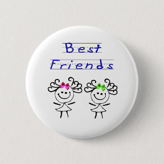 Beste Freunde des Strichmännchens Button