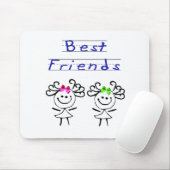 Beste Freunde des Strichmännchens Mousepad (Mit Mouse)