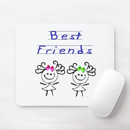 Beste Freunde des Strichmännchens Mousepad (Mit Mouse)