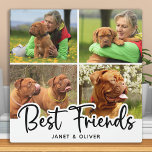 Beste Freunde Dog White Foto Collage Fotoplatte<br><div class="desc">Feiern Sie Ihre beste Freundin mit einer speziellen Foto-Sake-Plakette für Haustiere. Ob Geburtstag,  Weihnachten,  Muttertag oder Vatertag,  dies ist ein wunderbares Geschenk für alle Hundemütter,  Katzenmütter und alle Liebhaber von Haustieren! Personalisiert mit Namen. COPYRIGHT © 2020 Judy Burrows,  Black Dog Art - Alle Rechte vorbehalten</div>