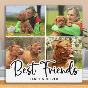Beste Freunde Dog White Foto Collage Fotoplatte